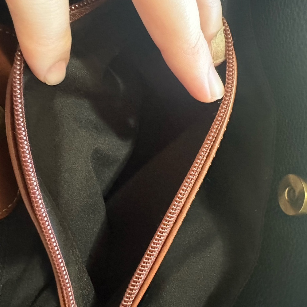 St. John's Bay Black Shoulder Bag with Tan Accents - Picture 16 of 16